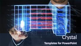  Presentation with architecture construction - Slides consisting of corporate background layout - architecture technology and construction concept background and a ocean colored foreground