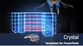  Presentation with architecture construction - Amazing PPT theme having corporate background layout - architecture technology and construction concept backdrop and a ocean colored foreground