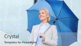  Presentation with bad weather - Audience pleasing theme consisting of corporate blue - business bad weather and people backdrop and a sky blue colored foreground