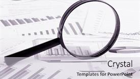  Presentation with bonds - Cool new presentation theme with corporate bonds - business diagramme with magnifying glass backdrop and a lemonade colored foreground