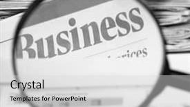  Presentation with bonds - PPT theme enhanced with corporate bonds - business diagramme with magnifying glass background and a light gray colored foreground