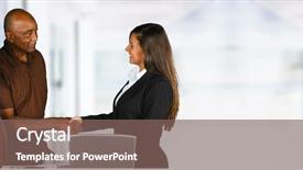  Presentation with elderly person - Cool new presentation with corporate bonds - businesswoman who is helping backdrop and a violet colored foreground