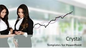  Presentation with bonds - Colorful presentation theme enhanced with corporate bonds - confident businesswoman who is working backdrop and a light gray colored foreground