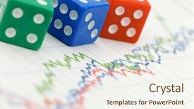  Presentation with bonds - Slide deck with corporate bonds - dices on financial graph background and a sky blue colored foreground