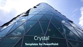  Presentation with corporate - Theme having corporate buildings in perspective background and a ocean colored foreground