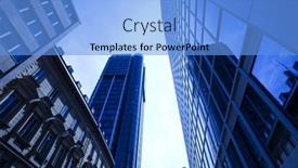  Presentation with buildings - Amazing PPT layouts having corporate-buildings-in-perspective backdrop and a light blue colored foreground