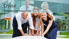  Presentation with team working together - Amazing presentation having team working together and push backdrop and a  colored foreground