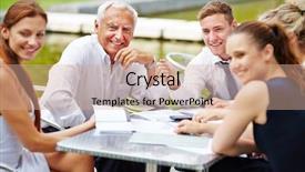  Presentation with team planning - Slides featuring  background and a  colored foreground