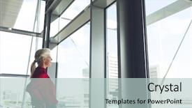  Presentation with hip - Cool new presentation theme with hip looking through window backdrop and a lemonade colored foreground