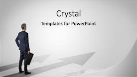  Presentation with clean lines - Cool new slide deck with corporate clean lines - man with object in his backdrop and a  colored foreground