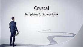  Presentation with clean lines - Theme consisting of corporate clean lines - man with object in his background and a  colored foreground