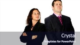  Presentation with conflict workplace - Audience pleasing theme consisting of corporate competition in workplace backdrop and a wine colored foreground