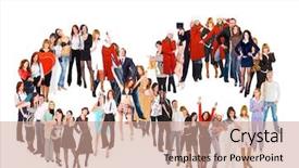  Presentation with culture diversity - Cool new PPT theme with corporate culture models diversity backdrop and a coral colored foreground