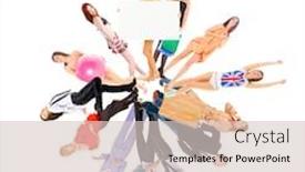  Presentation with culture diversity - Amazing presentation theme having corporate-culture-models-diversity backdrop and a lemonade colored foreground