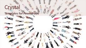  Presentation with culture foods - Theme enhanced with corporate culture sign of circle background and a  colored foreground