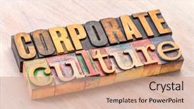  Presentation with culture - Amazing theme having corporate culture word abstract backdrop and a coral colored foreground