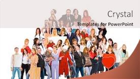  Presentation with culture - Slide deck featuring corporate culture workforce concept background and a lemonade colored foreground