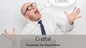  Presentation with human rights concept the text - Audience pleasing slide deck consisting of corporate downsizing - screaming frustrated businessman with laptop backdrop and a light gray colored foreground