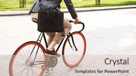  Presentation with loot bag - Amazing PPT theme having corporate environmental management - cropped image of a young backdrop and a soft green colored foreground