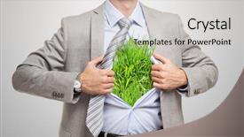  Presentation with environmental - Cool new presentation with corporate environmental management - ecology concept green businessman showing backdrop and a light gray colored foreground