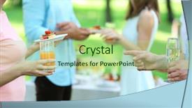  Presentation with lunch - Slide deck with corporate events - coffee and lunch break background and a mint green colored foreground