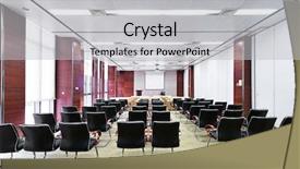  Presentation with conference - Slide set with corporate events - conference room background and a light gray colored foreground