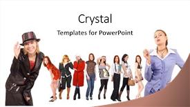  Presentation with women glass ceiling business cartoon - Colorful slide deck enhanced with corporate family day - business women backdrop and a  colored foreground