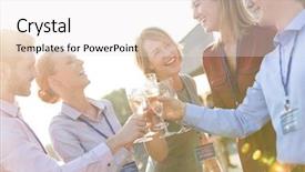  Presentation with business women - Amazing slide set having corporate family day - portraits of an attractive group backdrop and a white colored foreground