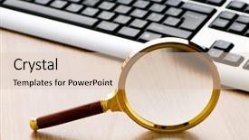  Presentation with computer security - Colorful PPT layouts enhanced with corporate fraud - computer security concept with keyboard backdrop and a lemonade colored foreground