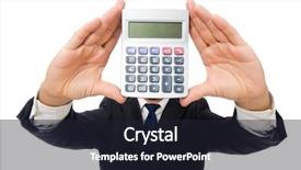  Presentation with fraud - Theme enhanced with corporate fraud - man with calculator isolated background and a wine colored foreground