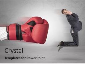 Corporate Giants Businessman Gets A Hit PPT template 22 | CrystalGraphics