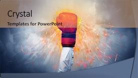  Presentation with fire suppression - Cool new slide set with corporate giants - hand hits strongly and makes backdrop and a coral colored foreground