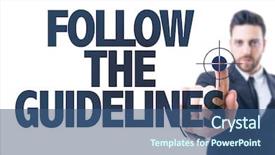  Presentation with governance - PPT theme having corporate governance - business man pointing the text background and a ocean colored foreground