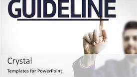  Presentation with guideline - Slides featuring corporate governance - business man pointing to transparent background and a white colored foreground