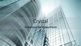  Presentation with highrise building - Beautiful slide set featuring corporate governance - panoramic and perspective wide angle backdrop and a light blue colored foreground