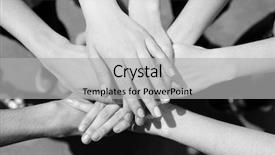  Presentation with black children babies hands - Cool new slide deck with corporate handshake woman man - united hands outdoors black backdrop and a light gray colored foreground