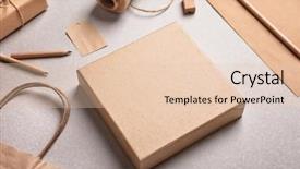  Presentation with branding - Presentation theme having corporate identity - blank box as mockup background and a lemonade colored foreground