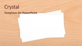  Presentation with business cards - Colorful theme enhanced with corporate identity - blank business cards on wooden backdrop and a lemonade colored foreground