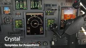  Presentation with cockpit - Colorful slides enhanced with corporate jet cockpit view backdrop and a dark gray colored foreground