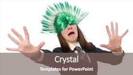  Presentation with funny - PPT theme enhanced with corporate job lost - funny businesswoman in business concept background and a gray colored foreground