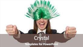  Presentation with funny - Cool new presentation theme with corporate job lost - funny businesswoman in business concept backdrop and a violet colored foreground