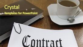  Presentation with contract - Amazing presentation theme having corporate law - contract and coffee backdrop and a tawny brown colored foreground