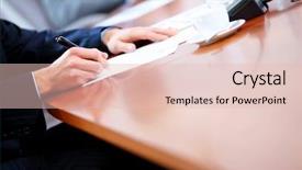  Presentation with law - Audience pleasing presentation consisting of corporate law - image of a business work backdrop and a lemonade colored foreground