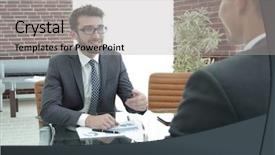  Presentation with partners - Amazing slides having corporate management policy - business partners are discussing backdrop and a light gray colored foreground