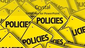  Presentation with management - Beautiful theme featuring corporate management policy - policies backdrop and a gold colored foreground