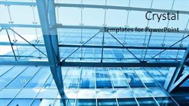  Presentation with high rise building - Beautiful PPT theme featuring corporate plan - underside wide angled and perspective backdrop and a arctic colored foreground