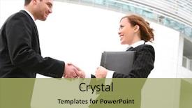  Presentation with team building - Audience pleasing PPT theme consisting of corporate real estate - attractive business man and woman backdrop and a yellow colored foreground