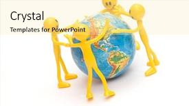  Presentation with responsibility - Presentation featuring corporate responsibility environment - save the planet conceptual image background and a blonde colored foreground