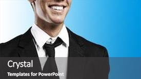  Presentation with young business man - Theme consisting of corporate security - portrait of young business man background and a dark gray colored foreground