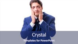  Presentation with octopus on isolated white - Slides consisting of corporate sickness - sick and unhappy businessman isolated background and a navy blue colored foreground